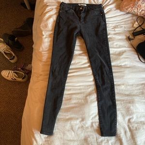 Topshop tall sidney jean in black